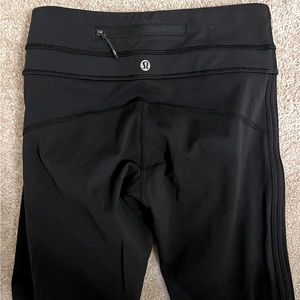 Lulu Lemon Black Leggings with Back Zipper Pocket